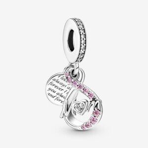 Pandora Mom Infinity Pav Double Dangle Charm